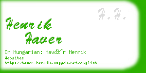 henrik haver business card